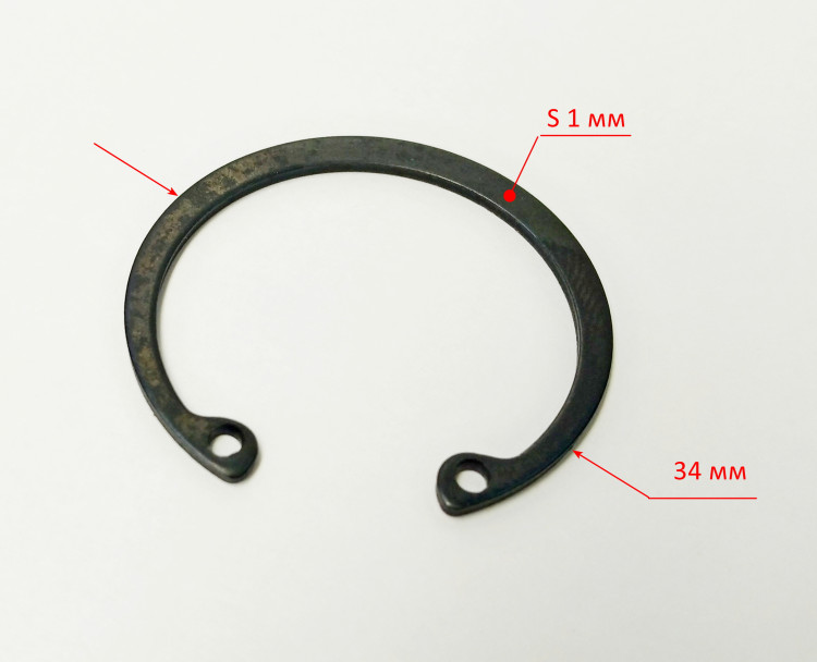 Стопорное кольцо внутреннее d=34 mm